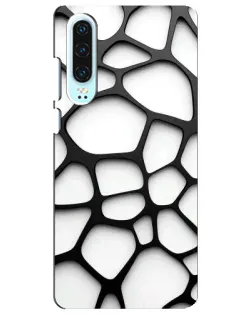 Чехол для Huawei P30 с картинкой «Белая объемная сетка» Чехол для Huawei P30 с картинкой «Белая объемная сетка»
