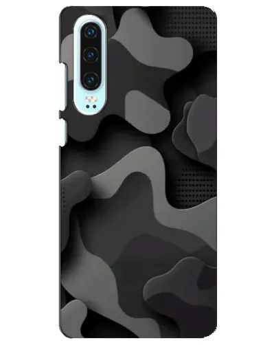 Чехол для Huawei P30 с картинкой «Темный абстрактный камуфляж» Чехол для Huawei P30 с картинкой «Темный абстрактный камуфляж»