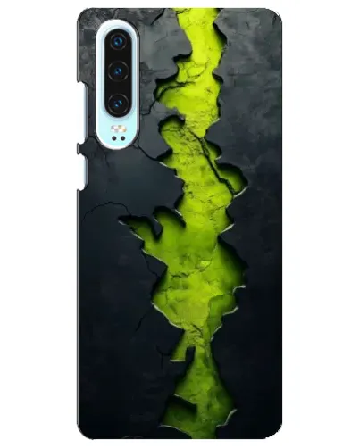Чехол для Huawei P30 с картинкой «Салатовый разлом скалы» Чехол для Huawei P30 с картинкой «Салатовый разлом скалы»