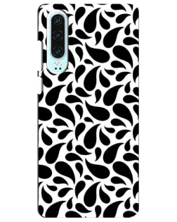 Чехол для Huawei P30 с картинкой «Контрастные черные капли»