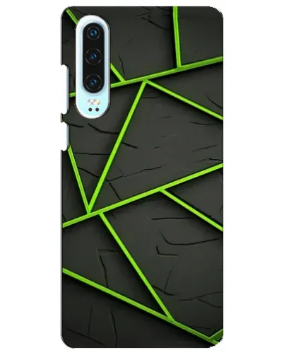 Чехол для Huawei P30 с картинкой «Зеленые геометрические линии» Чехол для Huawei P30 с картинкой «Зеленые геометрические линии»