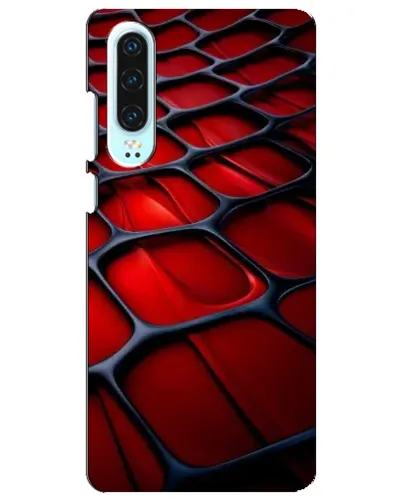 Чехол для Huawei P30 с картинкой «Красная глянцевая сетка» Чехол для Huawei P30 с картинкой «Красная глянцевая сетка»