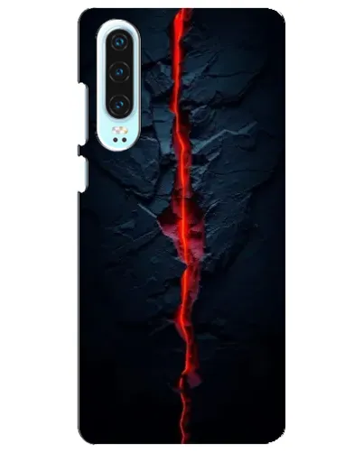 Чехол для Huawei P30 с картинкой «Kрасная лавовая трещина» Чехол для Huawei P30 с картинкой «Kрасная лавовая трещина»