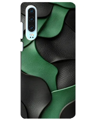 Чехол для Huawei P30 с картинкой «Зеленые кожаные волны» Чехол для Huawei P30 с картинкой «Зеленые кожаные волны»