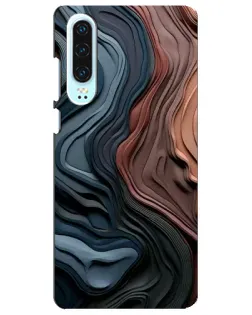 Чехол для Huawei P30 с картинкой «Цветные волны каньона»