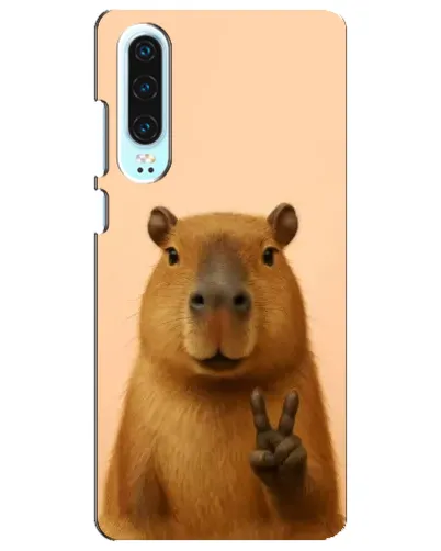 Чехол для Huawei P30 с картинкой «Капибара виктория»