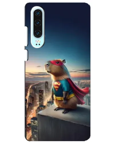 Чехол для Huawei P30 с картинкой «Капи-мен супергерой»