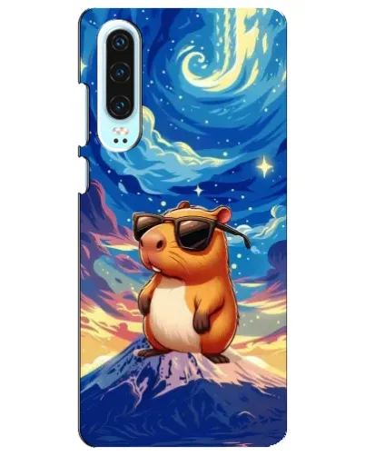 Чехол для Huawei P30 с картинкой «Капибара Ван Гога»