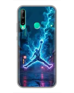 Чехол для Huawei P40 Lite e с картинкой «Jordan Gold Jumpman»