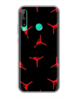 Чехол для Huawei P40 Lite e с картинкой «Jordan Red Pattern»