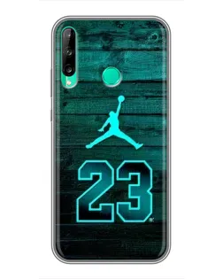 Чехол для Huawei P40 Lite e с картинкой «Jordan Cyan 23»