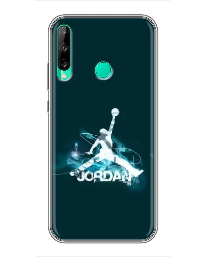 Чехол для Huawei P40 Lite e с картинкой «Jordan Blue Fire» Чехол для Huawei P40 Lite e с картинкой «Jordan Blue Fire»