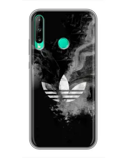 Чехол для Huawei P40 Lite e с картинкой «Абстрактный дым Adidas»