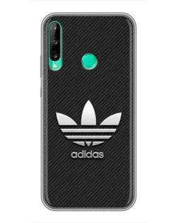Чехол для Huawei P40 Lite e с картинкой «Adidas Карбоновая текстура»