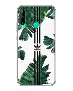 Чехол для Huawei P40 Lite e с картинкой «Пальмовые листья адидас»