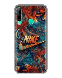 Чехол для Huawei P40 Lite e с картинкой «Nike в абстракции»