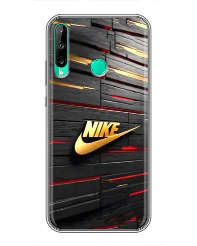 Чехол для Huawei P40 Lite e с картинкой «Золотой Nike на металле» Чехол для Huawei P40 Lite e с картинкой «Золотой Nike на металле»