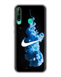 Чехол для Huawei P40 Lite e с картинкой «Nike и синий дым»