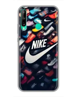 Чехол для Huawei P40 Lite e с картинкой «Коллекция кроссовок Nike»