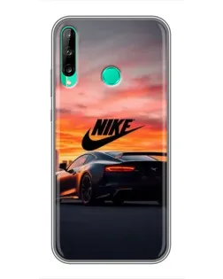 Чехол для Huawei P40 Lite e с картинкой «Nike и суперкар»