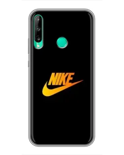 Чехол для Huawei P40 Lite e с картинкой «Золотой логотип Nike»
