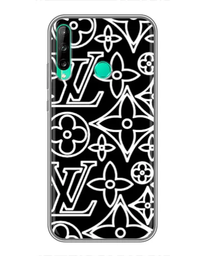 Чехол для Huawei P40 Lite e с картинкой «Черно-белый узор LV» Чехол для Huawei P40 Lite e с картинкой «Черно-белый узор LV»