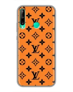 Чехол для Huawei P40 Lite e с картинкой «Оранжевый стиль LV»