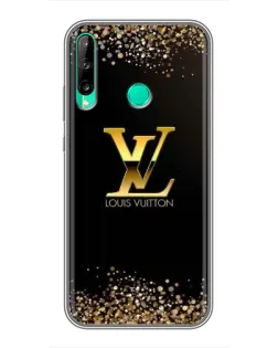 Чехол для Huawei P40 Lite e с картинкой «LV — золотые искры»