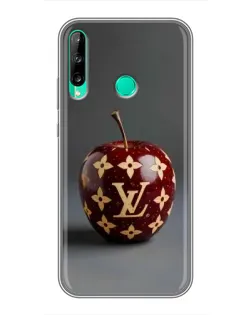 Чехол для Huawei P40 Lite e с картинкой «Красное яблоко LV»