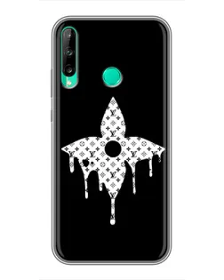 Чехол для Huawei P40 Lite e с картинкой «Цветочная монограмма»
