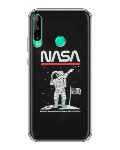 Чохол для Huawei P40 Lite e з картинкою «NASA — крокуємо по Місяцю»