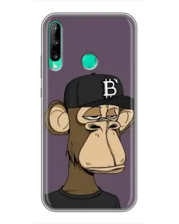 Чехол для Huawei P40 Lite e с картинкой «Bored Ape в кепке»