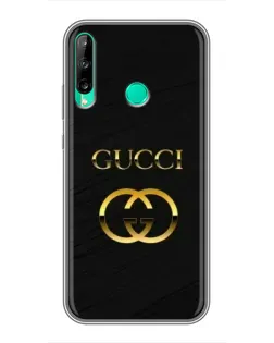 Чохол для Huawei P40 Lite e з картинкою «Золотий логотип Gucci»
