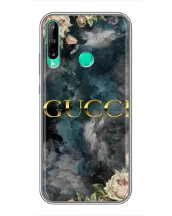 Чохол для Huawei P40 Lite e з картинкою «Абстрактні квіти Gucci»