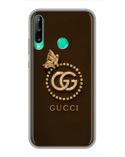 Чохол для Huawei P40 Lite e з картинкою «Gucci — золотий метелик»