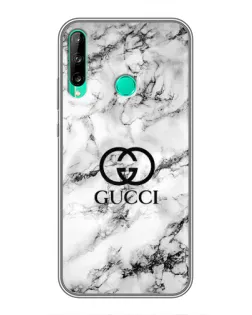 Чохол для Huawei P40 Lite e з картинкою «Gucci — мармуровий шик»