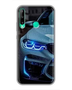Чохол для Huawei P40 Lite e з картинкою «Погляд BMW з синіми фарами» Чохол для Huawei P40 Lite e з картинкою «Погляд BMW з синіми фарами»
