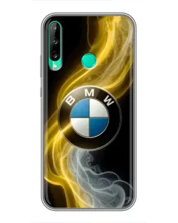 Чохол для Huawei P40 Lite e з картинкою «Золотистий дим BMW»