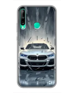 Чохол для Huawei P40 Lite e з картинкою «BMW у світлі фар»