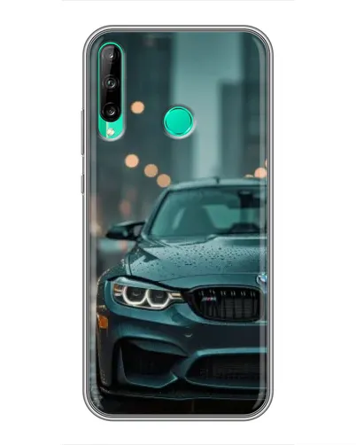 Чохол для Huawei P40 Lite e з картинкою «BMW у вогнях міста» Чохол для Huawei P40 Lite e з картинкою «BMW у вогнях міста»