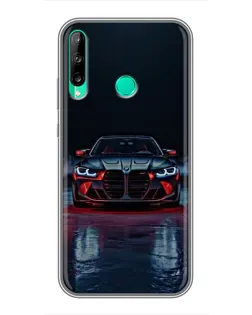 Чохол для Huawei P40 Lite e з картинкою «BMW на мокрій дорозі»