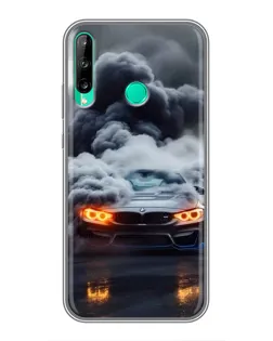 Чохол для Huawei P40 Lite e з картинкою «BMW у диму»