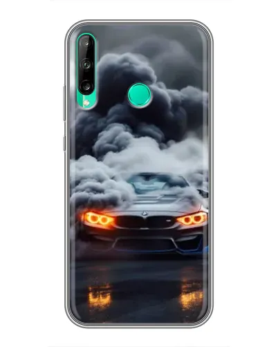 Чохол для Huawei P40 Lite e з картинкою «BMW у диму» Чохол для Huawei P40 Lite e з картинкою «BMW у диму»