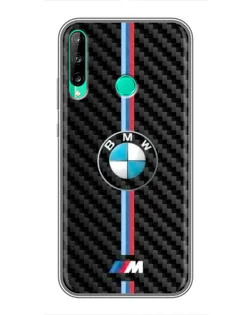 Чохол для Huawei P40 Lite e з картинкою «Емблема BMW та карбон»