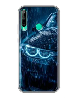 Чехол для Huawei P40 Lite e с картинкой «BMW под дождем»