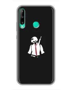 Чохол для Huawei P40 Lite e з картинкою «PUBG — силует воїна»