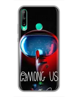 Чохол для Huawei P40 Lite e з картинкою «Червоний імпостер — макро»