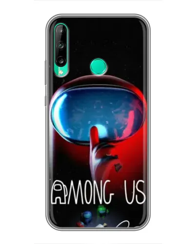 Чохол для Huawei P40 Lite e з картинкою «Червоний імпостер — макро»