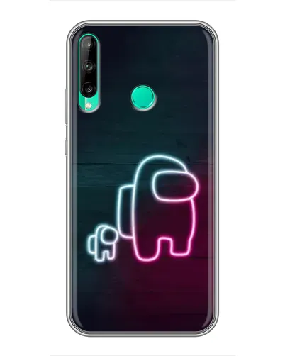 Чохол для Huawei P40 Lite e з картинкою «Among Us неон-арт»