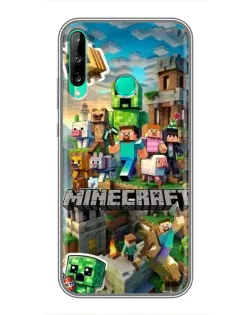 Чехол для Huawei P40 Lite e с картинкой «Замок Minecraft»